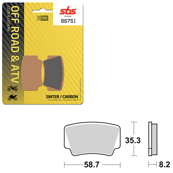 Sbs Atv/Utv Sinter Brake Pad (6240867108) - 867SI | MunroPowersports.com