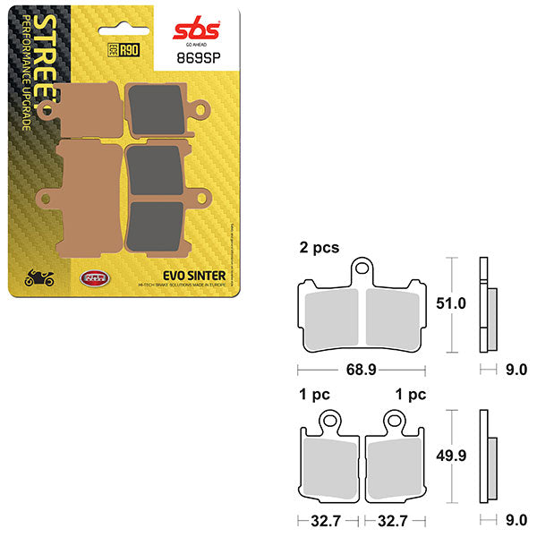 Sbs Sp Evo Sinter Front Brake Pad (6390869108) - 869SP | MunroPowersports.com