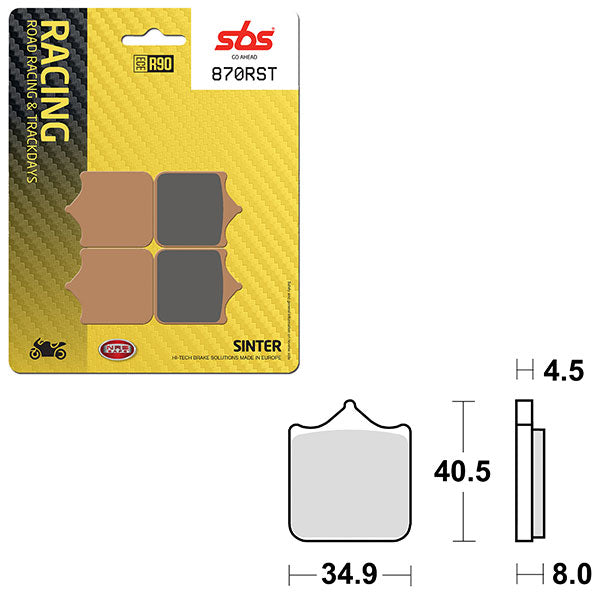 Sbs Road Racing & Trackdays Sinter Front Brake Pad (6470870108) - 870RST | MunroPowersports.com