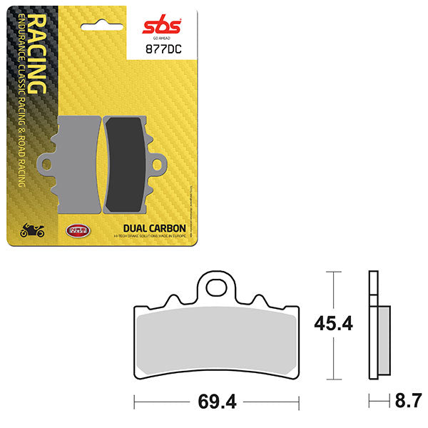 Sbs Dual Carbon Front For Race Use Only Brake Pad (6290877108) - 877DC | MunroPowersports.com