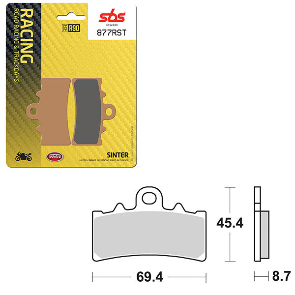Sbs Road Racing & Trackdays Sinter Front Brake Pad (6470877108) - 877RST | MunroPowersports.com