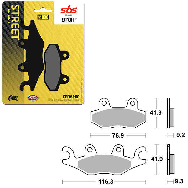 Sbs Atv/Utv Ceramic Brake Pad (6190878108) - 878HF | MunroPowersports.com