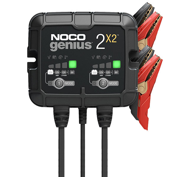 Noco 2-Bank Battery Charger (Genius2X2) - 880-9233 | MunroPowersports.com
