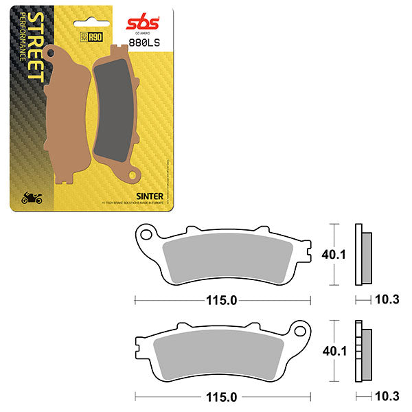 Sbs Performance Ls Sinter Rear Brake Pad (6260880108) - 880LS | MunroPowersports.com