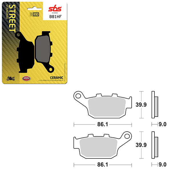 Sbs Atv/Utv Ceramic Brake Pad (6190881108) - 881HF | MunroPowersports.com