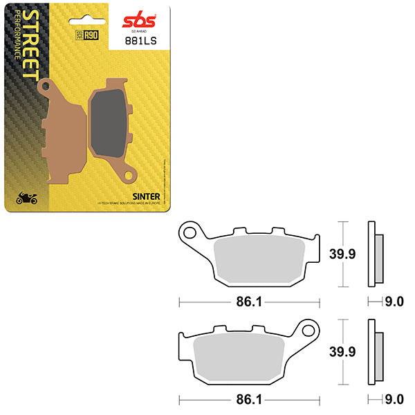 Sbs Performance Ls Sinter Rear Brake Pad (6260881108) - 881LS | MunroPowersports.com