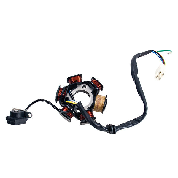Mogo Parts Stator, 6-Coil (4+1 Wire), 4-Slot Male Connector (08-0203) - 89-00513 | MunroPowersports.com