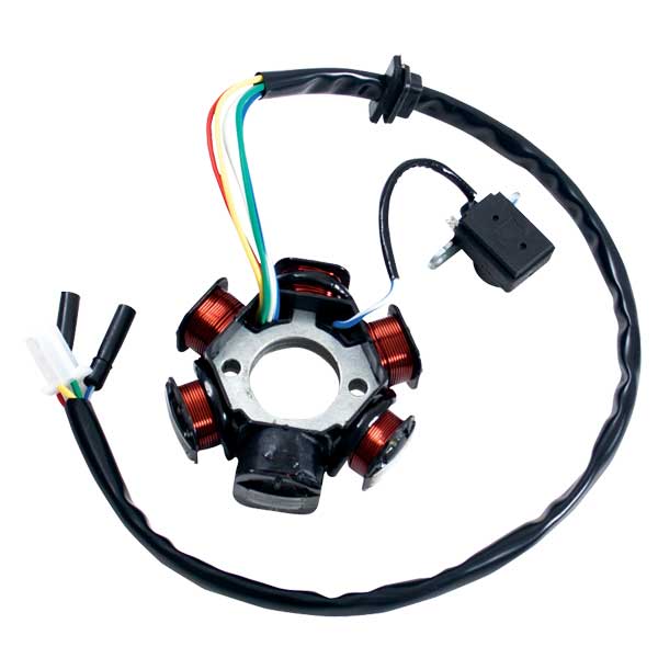 Mogo Parts Stator, 6-Coil (3+2 Wire), 4-Slot Male Connector (08-0204) - 89-00514 | MunroPowersports.com