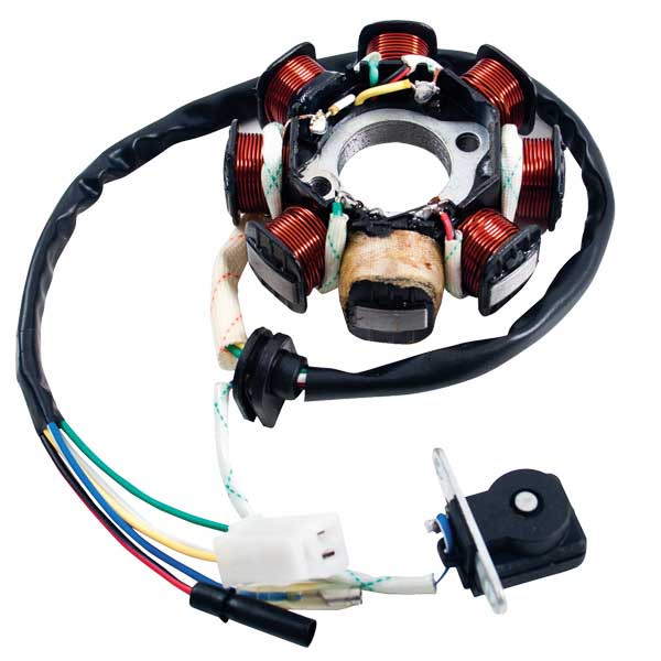 Mogo Parts Stator, 8-Coil (3+2 Wire), 3-Slot Male Connector (08-0205) - 89-00515 | MunroPowersports.com