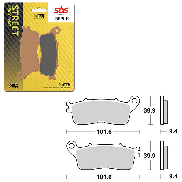 Sbs Performance Ls Sinter Rear Brake Pad (6260892108) - 892LS | MunroPowersports.com