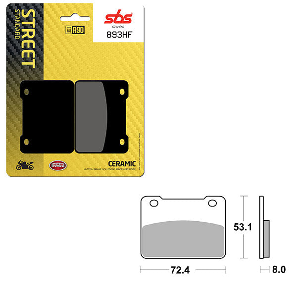 Sbs Atv/Utv Ceramic Brake Pad (6190893108) - 893HF | MunroPowersports.com