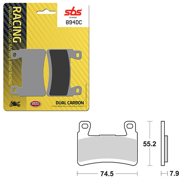 Sbs Dual Carbon Front For Race Use Only Brake Pad (6290894108) - 894DC | MunroPowersports.com