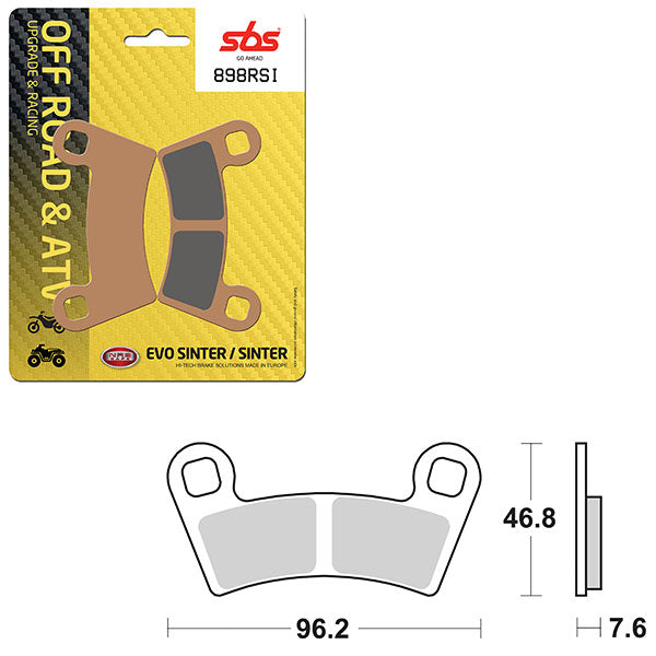 Sbs Atv/Utv Evo Sinter Brake Pad (6280898108) - 898RSI | MunroPowersports.com