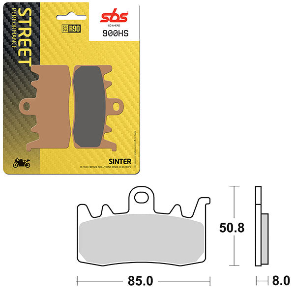 Sbs Performance Hs Sinter Front Brake Pad (6250900108) - 900HS | MunroPowersports.com