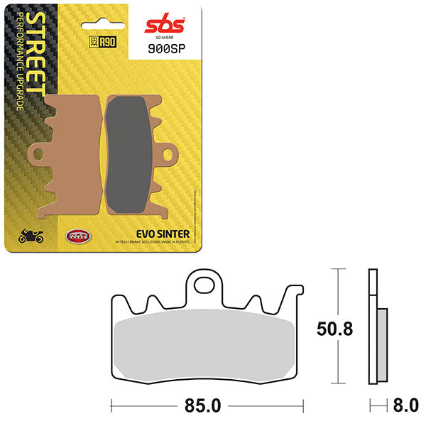 Sbs Sp Evo Sinter Front Brake Pad (6390900108) - 900SP | MunroPowersports.com