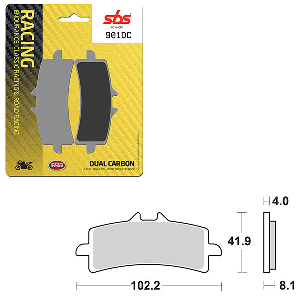 Sbs Dual Carbon Front For Race Use Only Brake Pad (6290901108) - 901DC | MunroPowersports.com