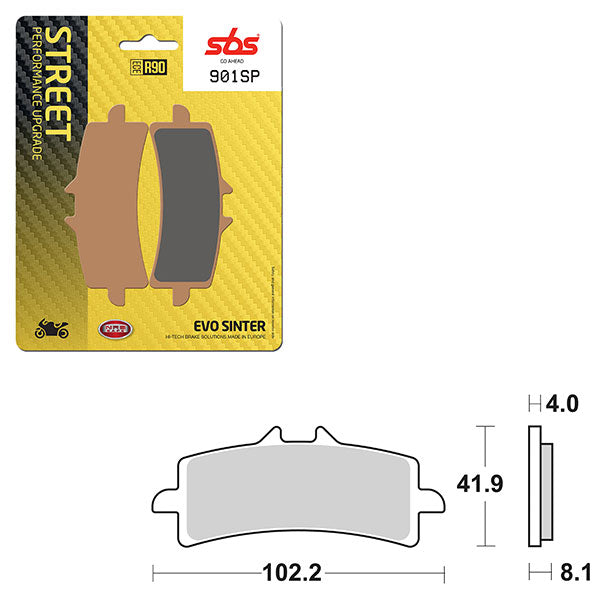 Sbs Sp Evo Sinter Front Brake Pad (6390901108) - 901SP | MunroPowersports.com