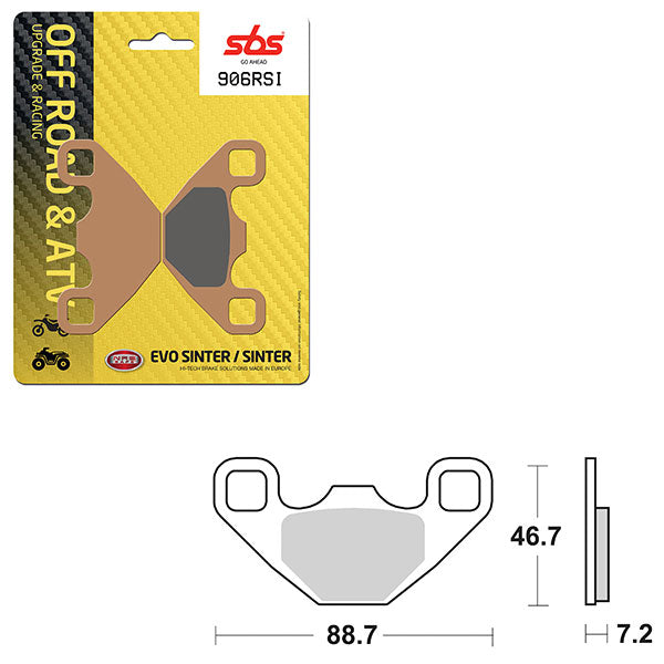 Sbs Atv/Utv Evo Sinter Brake Pad (6280906108) - 906RSI | MunroPowersports.com