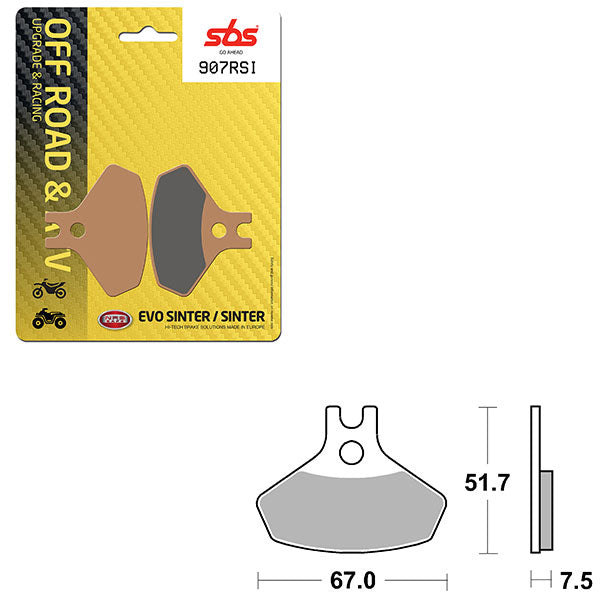 Sbs Atv/Utv Evo Sinter Brake Pad (6280907108) - 907RSI | MunroPowersports.com