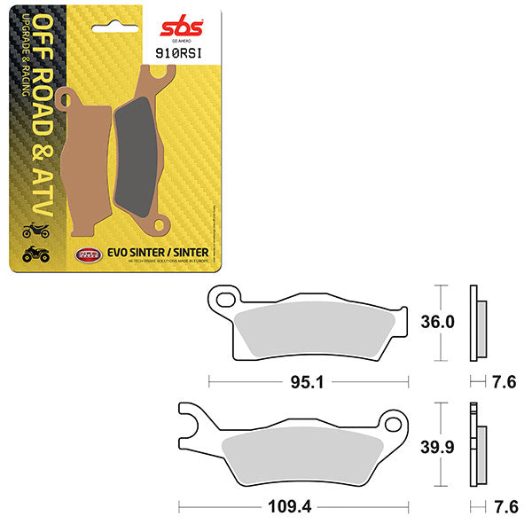 Sbs Atv/Utv Evo Sinter Brake Pad (6280910108) - 910RSI | MunroPowersports.com