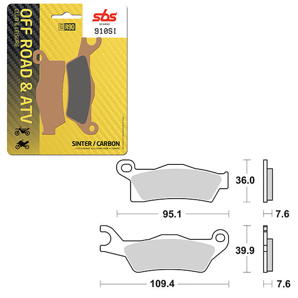 Sbs Atv/Utv Sinter Brake Pad (6240910108) - 910SI | MunroPowersports.com