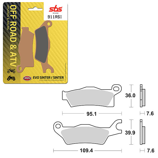 Sbs Atv/Utv Evo Sinter Brake Pad (6280911108) - 911RSI | MunroPowersports.com