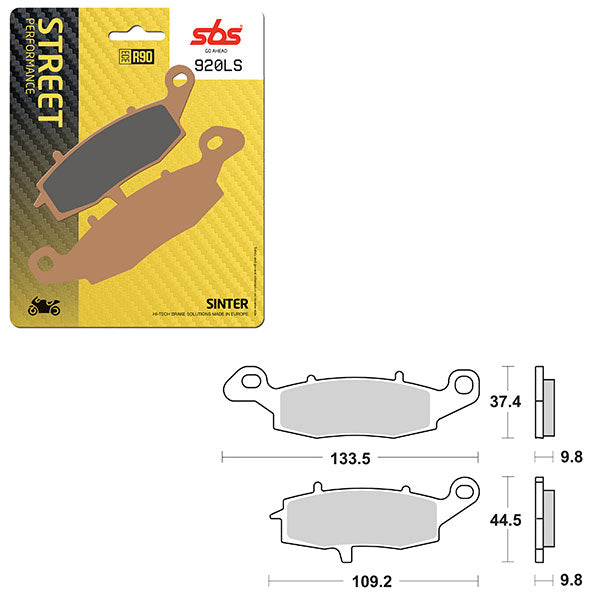 Sbs Performance Ls Sinter Rear Brake Pad (6260920108) - 920LS | MunroPowersports.com