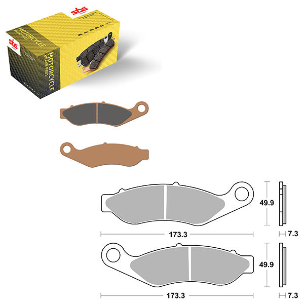Sbs High Performance & No Dust Sinter Front Brake Pad (6550922108) - 922H.HS | MunroPowersports.com
