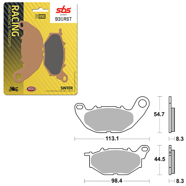 Sbs Road Racing & Trackdays Sinter Front Brake Pad (6470931108) - 931RST | MunroPowersports.com