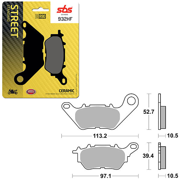 Sbs Atv/Utv Ceramic Brake Pad (6190932108) - 932HF | MunroPowersports.com