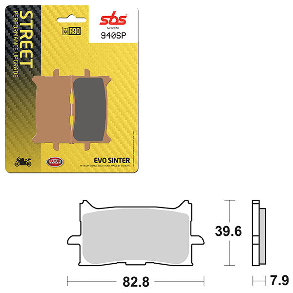 Sbs Sp Evo Sinter Front Brake Pad (6390940108) - 940SP | MunroPowersports.com