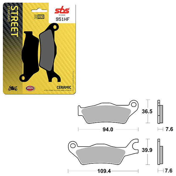 Sbs Atv/Utv Ceramic Brake Pad (6190951108) - 951HF | MunroPowersports.com