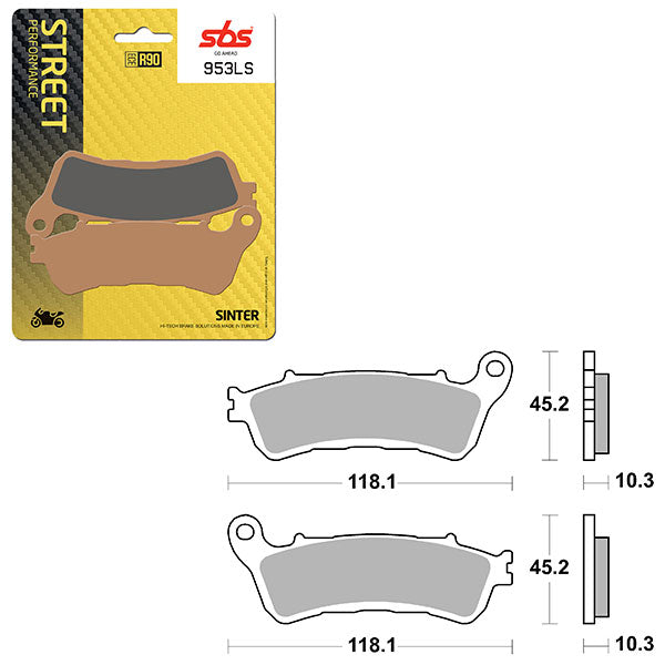 Sbs Performance Ls Sinter Rear Brake Pad (6260953108) - 953LS | MunroPowersports.com