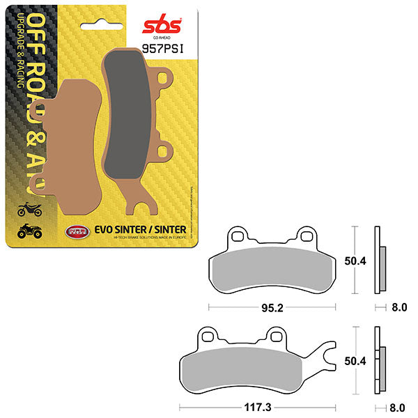 Sbs Atv/Utv Evo Sinter Brake Pad (6450957108) - 957PSI | MunroPowersports.com