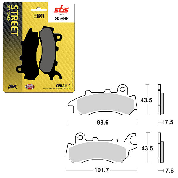 Sbs Atv/Utv Ceramic Brake Pad (6190958108) - 958HF | MunroPowersports.com