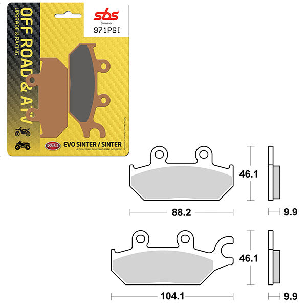 Sbs Atv/Utv Evo Sinter Brake Pad (6450971108) - 971PSI | MunroPowersports.com