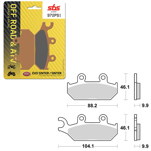 Sbs Atv/Utv Evo Sinter Brake Pad (6450972108) - 972PSI | MunroPowersports.com