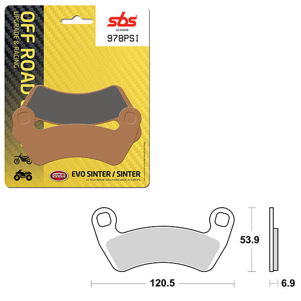 Sbs Atv/Utv Evo Sinter Brake Pad (6450978108) - 978PSI | MunroPowersports.com