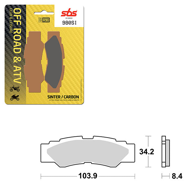 Sbs Atv/Utv Sinter Brake Pad (6240980108) - 980SI | MunroPowersports.com