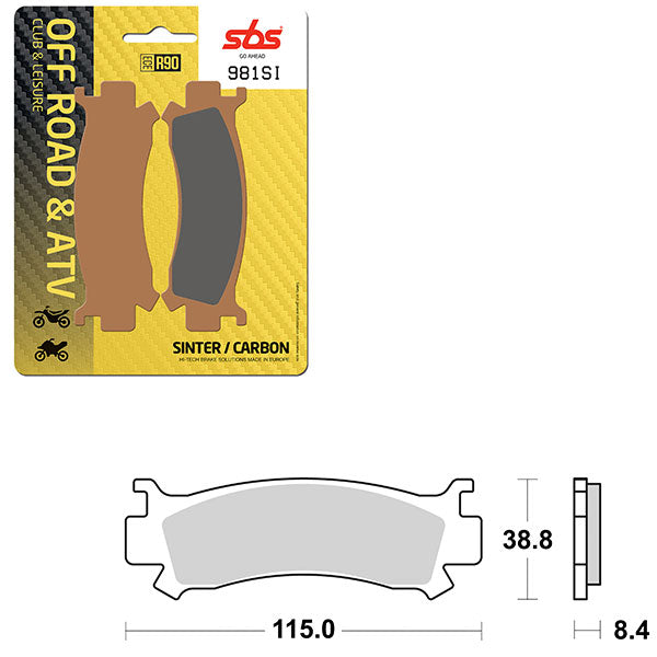 Sbs Atv/Utv Sinter Brake Pad (6240981108) - 981SI | MunroPowersports.com