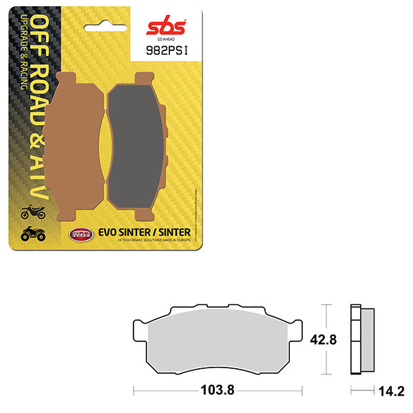 Sbs Atv/Utv Evo Sinter Brake Pad (6450982108) - 982PSI | MunroPowersports.com