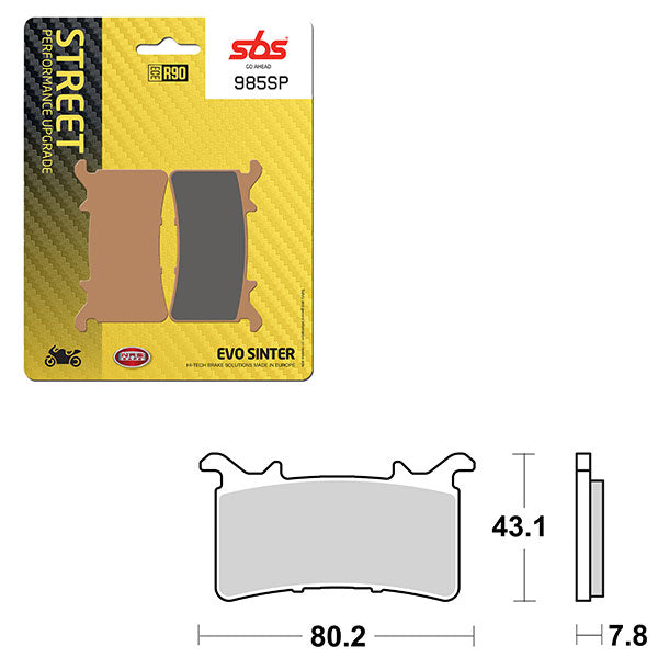 Sbs Sp Evo Sinter Front Brake Pad (6390985108) - 985SP | MunroPowersports.com