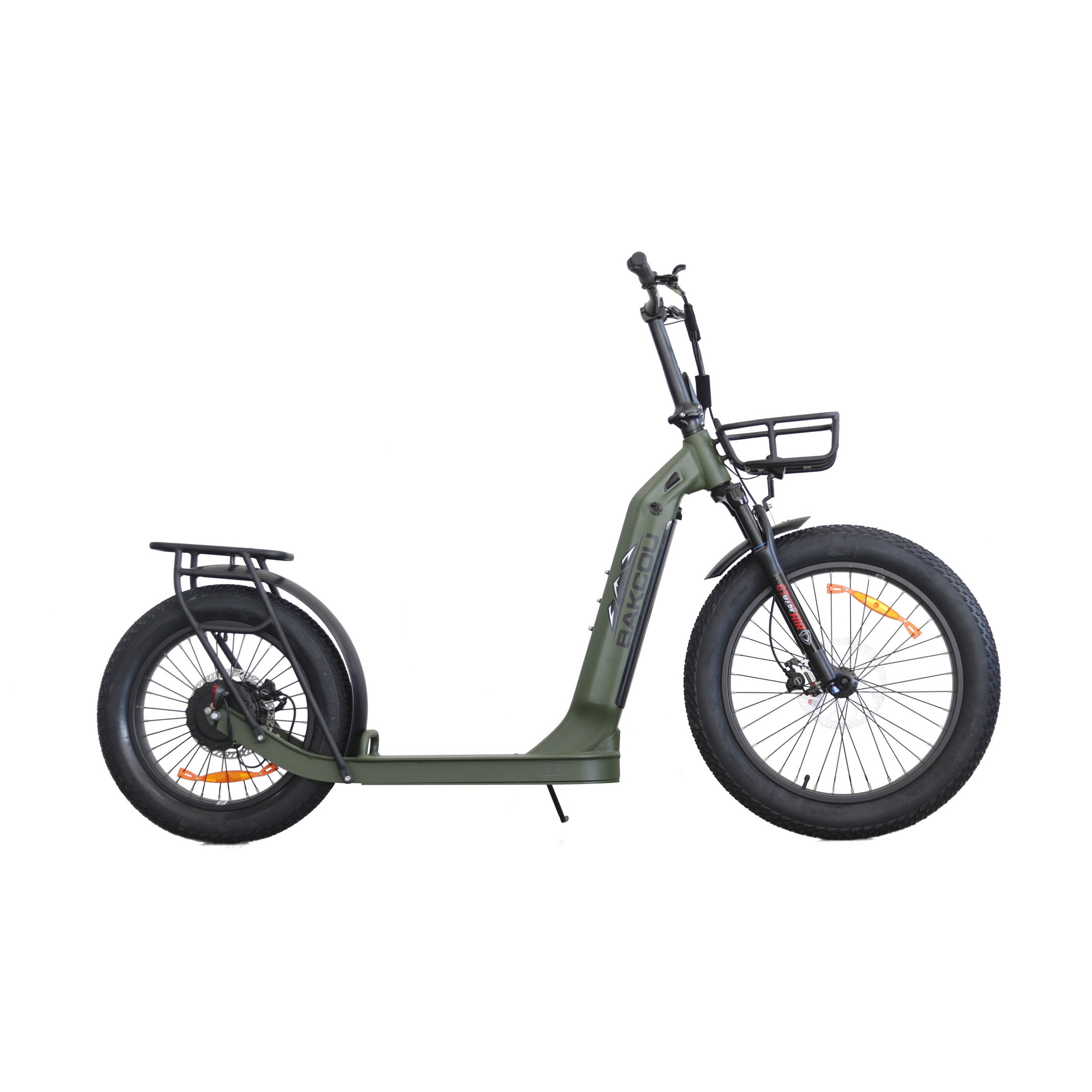 Bakcou Timberwolf Electric Scooter Matte Army Green - S-TW-AG | MunroPowersports.com