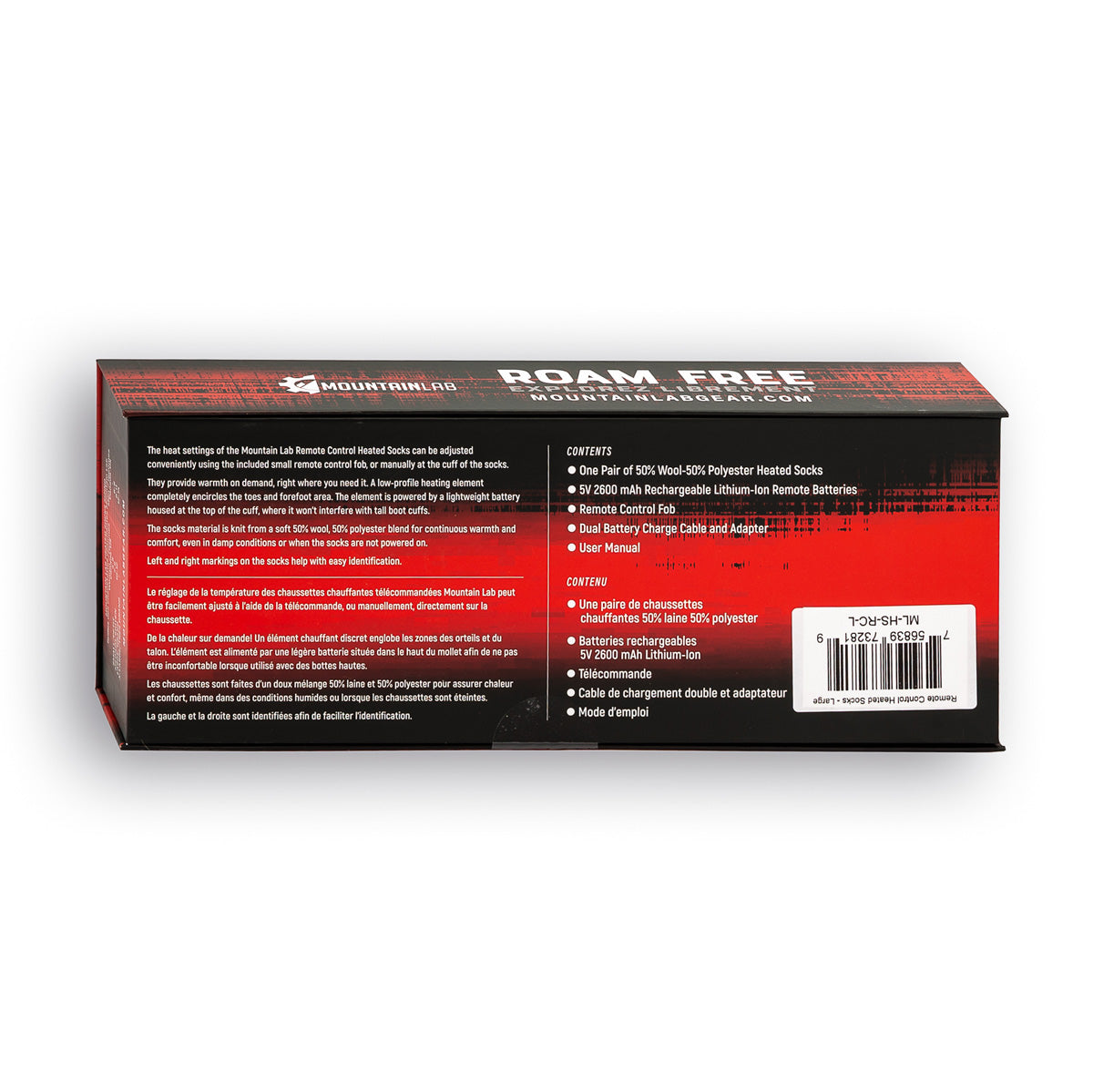 Mountain Lab Remote Control Heated Socks ML-HS-RC-XL | MunroPowersports.com