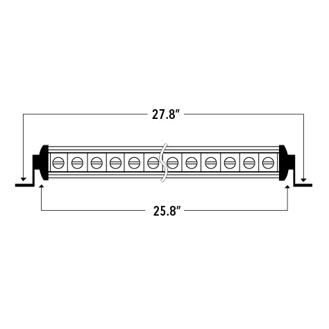 25.5" Single Row Curved LED Light Bar - SRX25.5 10-10018