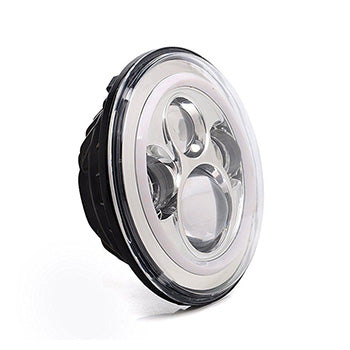 7" DOT LED Headlight for Motorcycles & Jeeps w/Halo Daytime Running Light (10-20215 / 10-20216)