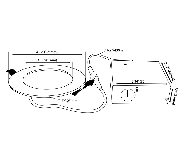 4" LED Slim Disc Potlight 3000K