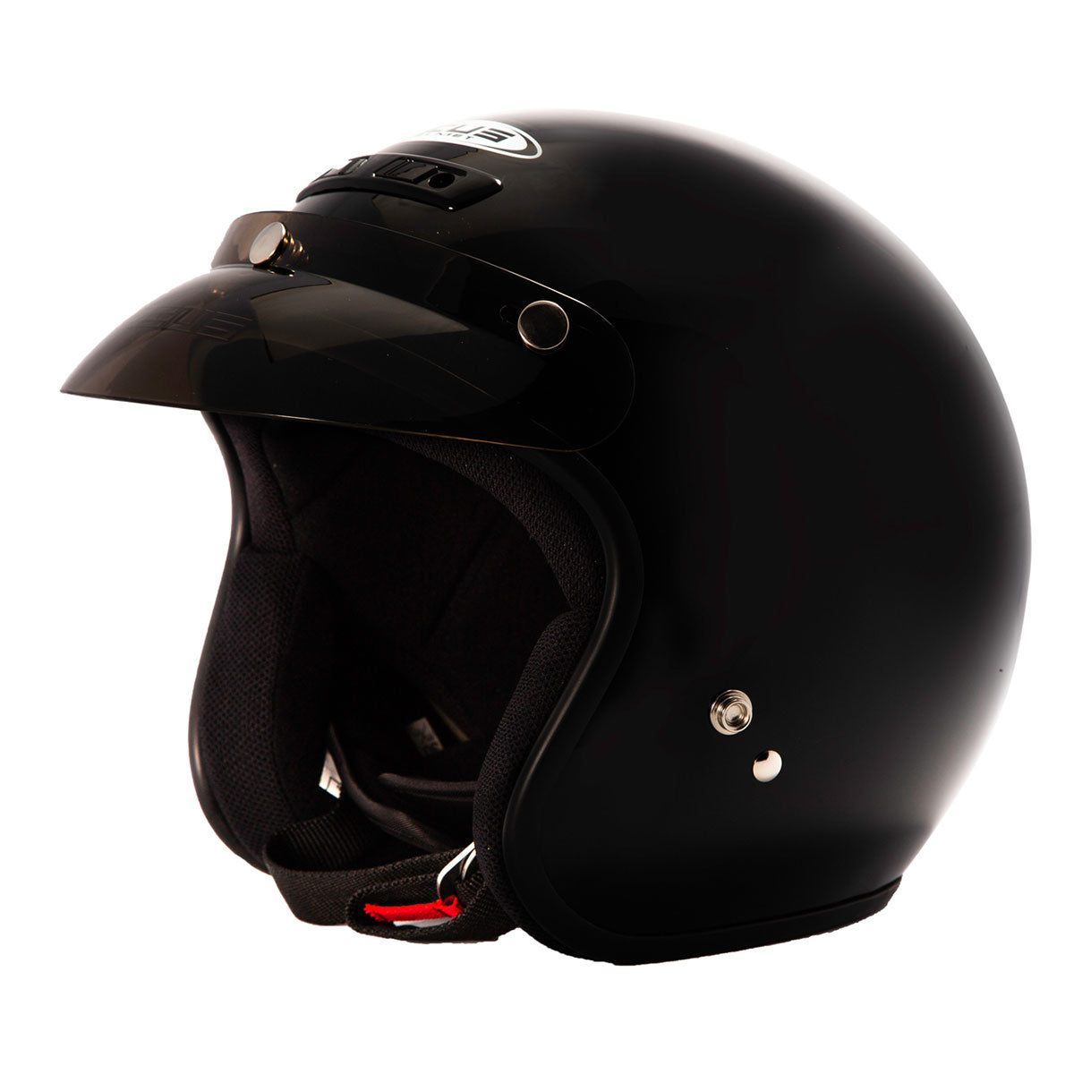 Zeus 381C Vintage Open Face Helmet - ZS-381C-MBK-XS | MunroPowersports.com