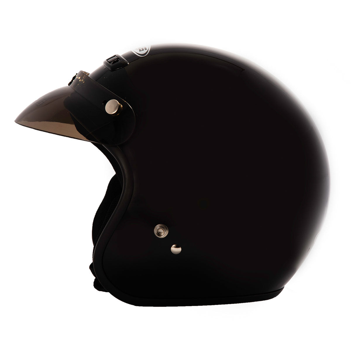 Zeus 381C Vintage Open Face Helmet - ZS-381C-MBK-XS | MunroPowersports.com