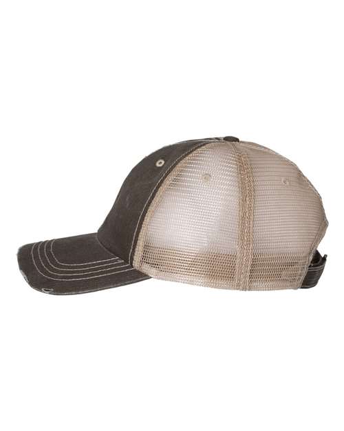 Mega Cap Herringbone Trucker Cap - 6990 | MunroPowersports.com